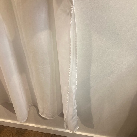 H&M Sz M 100% Lyocell V-Neck Front Pleat Short Sleeve Beach Cover Up Kaftan NEW - Picture 6 of 16